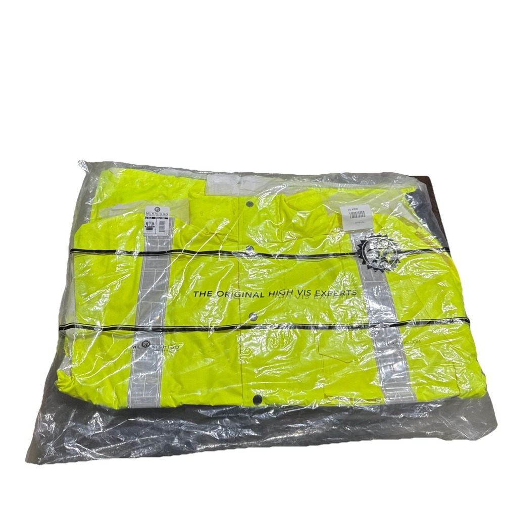 ML Kishigo RWJ100 Storm Stopper Pro Rainwear Jacket, Fits Large And XL